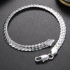 Silver Color Bracelet Necklace Set 5mm Wide Snake Chain Unisex Jewelry Set For Women&Men Anniversary Gift For Mum Wife Lovers - Image 2
