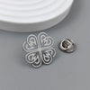 Stainless Steel Flower Metal Brooches Gold Silver Black Color Gold Plated Jewelry for Women - Image 4