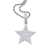 Iced Out Hip Hop Star Pendant Necklace for Men Women Bling Cubic Zirconia Cz Paved Jewelry - Image 3