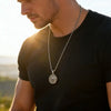 Men's Geometric Pendant Necklace with Stainless Steel Chain - Image 5