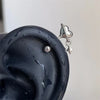 1pcs Quality Shiny Cross Zircon 316L Stainless Steel Ear Bone Nail Y2K Style Silver Color Earring for Women Cochlear Accessories - Image 18