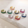 Square Zircon Gold Color Ear Cuff C Shape Ear Clips No Pierced Earrings for Women Jewellery Elf Ear Clip Earrings - Image 2