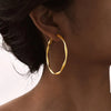 Stainless Steel Twist Circle Women Earrings Click Mobius Hoop Hies Earring And Mother's Day Gift - Image 1