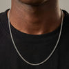2mm Casual Stainless Steel Cuban Chain Necklace for Men,Hip Hop Punk Silver Color Metal Chain Link Layers Collars Jewelry - Image 1