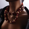 Ladies Irregular Bamboo Tube Necklace Rugged Style Curved Jewelry Accessories Various Colors - Image 4