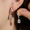 Vintage Cubic Zirconia Pear-shaped Drop Earrings Charm Bridal Wedding Party Woman Hoops Woman - Image 8