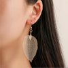 Tree Leaf Shape Dangle Earrings for Women Alloy Hollow Bright Dangle Hook Earrings Wedding Jewelry Gift - Image 2