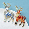 Strong Deer Brooches For Women Men 2-color Beautiful Antler Elk Deer Animal Brooch Pins Christmas Year Gifts - Image 3