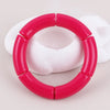 Colorful Acrylic Tube Bead Bangle with Elastic Fit - Image 9