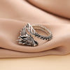 Retro Thai Silver Domineering Dragon Silver Jewelry Personality Zodiac Creative Opening Rings - Image 3