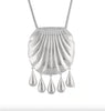 Vintage Exaggerated Metal Large Shell Shape Tassel Water Drop Pendant Necklaces for Women Party Heavy Jewelry Accessory - Image 8