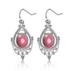 Silver Oval 8 10mm Natural Labradorite Earrings Vintage Ethnic Jewelry for Women Gift - Image 9