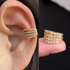 1PC CZ Multi-Layer Clips Earrings for Women Minimalist Leaf Cartilage Earings Ear Cuff Fake Piercing Clip on Ear Jewelry - Image 1