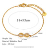 Infinity Pendant CZ Necklace Bracelet Jewelry Set Gold Plated Stainless Steel Necklace Minimalist Women's Jewelry - Image 9