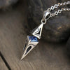 Stylish Blue Stone Necklaces for Men, Stainless Steel Cube Geometric Pendant Collar Jewelry, Birthday Party Gifts for Him - Image 4