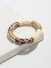 Acrylic Bamboo Curved Tube Couple Bracelets for Women Men Leopard Resin Chunky Elbow Beads Elastic Bangle Stack Jewelry Gift - Image 8