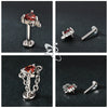 ZS 1PC 16G Stainless Steel Lip Ring Internal Thread Labret Piercing Moonstone Ear Stud Moon Butterfly Cartilage Earring Jewelry - Image 4