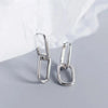 Silver Geometric Oval Hoop Earrings for Women Simple Metal Style Detachable Earrings for Women Jewelry Gifts - Image 9