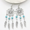 Silver Color Retro Personality Hollow Out Dreamcatcher Round Long Tassels Earrings For Women Simple Jewelry Gifts - Image 9