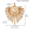 Brass Heart with CZ Zirconia Paved Charm Pendant, Gold Plated Zircon Jewelry Finding Supplies - Image 19