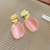 Geometric Resin Drop Earrings in Multiple Colors - Image 16