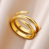 Seashell and Starfish Open Ring in 316L Stainless Steel Adjustable - Image 10
