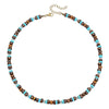 Vintage boho personality men's pine stone set necklace wood bead handmade beaded bracelet accessories - Image 6