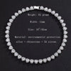 1Pcs Durable Heart-shaped Rhinestone Necklace Alloy 20/45cm Chain Bracelet Shiny Heart Rock Party Jewelry - Image 6