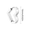 1Pair Punk Stainless Steel Heart Hoop Earrings For Women Not Fade Ear Rings Hip Hop Jewelry - Image 4