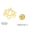 Skyrim Lotus Flower Women's Brooch Stainless Steel Gold Color Suit Badge Lapel Pin Yoga Buddhism Amulet Accessories - Image 8