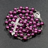 Faux Pearl Rosary-Style Necklace with Cross Pendant - Image 13