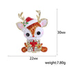 Christmas Classic Rhinestone Reindeer Brooches for Women Unisex Enamel Animal Pins Office Party Friend Gifts Jewelry Accessories - Image 4