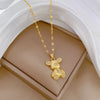 Over 30 Styles Bear Necklace Titanium Steel Zircon Micro Inlaid Copper Pendant Collarbone Chain Souvenir Gift - Image 8