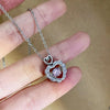 Korean Sweet Heart Shaped Necklace For Women Crystal Zircon Pendant Clavicle Chain Elegant Romantic Party Gift Jewelry - Image 4