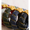 Exclusive Multi-Color Acrylic Resin Wide Statement Bracelet Bangle Stainless Steel Autumn Winter Sweater Wrist Jewelry - Image 3