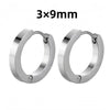 1Pair Punk Lock Lightning Chain Feather Leaf Stainless Steel Male Woman's Piercing Hoop Earring for Man Jewelry Vintage - Image 28
