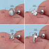 1pc Stainless Steel Cartilage Tragus Helix Piercing Earrings for Women Men Punk Snake Bee Spider Moon Star Stud Earring 18G - Image 5