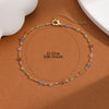 Bohemian Colorful Rhinestone Adjustable Anklet for Women Summer Beach Gold Color Thin Feet Chain Party Jewelry Accessories - Image 4