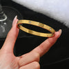 Europe And The United States Stainless Steel Four-leaf Clover Lucky Bracelet Women's Nail Bracelet Gold Bangles - Image 7
