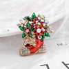 Christmas Brooch Pin Snowman Santa Claus Boot Garland Jewelry Gift Christmas Decoration Brooches - Image 9