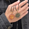 Sun Pendant Necklace for Men Boys, Stainless Steel Sunburst Sunflower Charm Solar Pendant Necklace Elegant Jewelry Gifts - Image 2