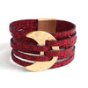 Star Print Leather Bracelet Jewelry Gift Boho Moon Braided Chunky Multilayer Wrap Wide Bangle Bracelets for Women - Image 7