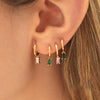 Cubic Zirconia Stainless Steel Small Hoop Earrings For Women Little Pendant Buckle Earrings Party Wedding Jewelry - Image 2