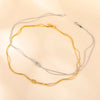 Love Knot Double Snake Chain Necklace Women Stainless Steel Clavicle Chain Choker Gold Color Jewelry Gift - Image 2