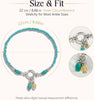 Turquoise Beaded Ankle Bracelets for Women Teen Girls, Boho Shell Anklet Adjustable Hawaiian Summer Beach Foot Jewelry - Image 6
