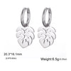 Stainless Steel Gold Color Drop Earrings Women Round Heart Flower Sun Totem Pendant Hoop Earrings Jewelry Gift - Image 11