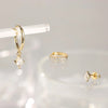 3PCS Unique Cubic Zircons Star Dangly Hoop Earrings Set for Women Tiny Stud Ear Cartilage Piercing 3 Holes Mismatched Jewelry - Image 4