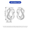 Openwork Leaf Pattern Hoop Earrings with Sculpted Detail - Image 65
