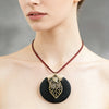 Long Chain Geometric Pendant Wooden Necklaces Pendants Sweater Necklaces Handmade Jewelry Gifts For Women - Image 8