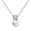Elegant Round Cubic Zirconia Imitation Pearl Necklace Earrings For Women Bridal Wedding Party Jewelry Gift - Image 12